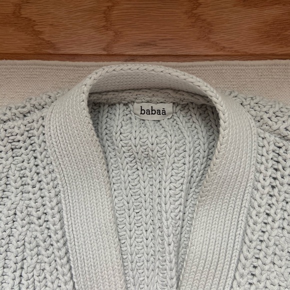 Babaa chunky cotton cardigan no 18 smoked salt - Picture 3 of 3